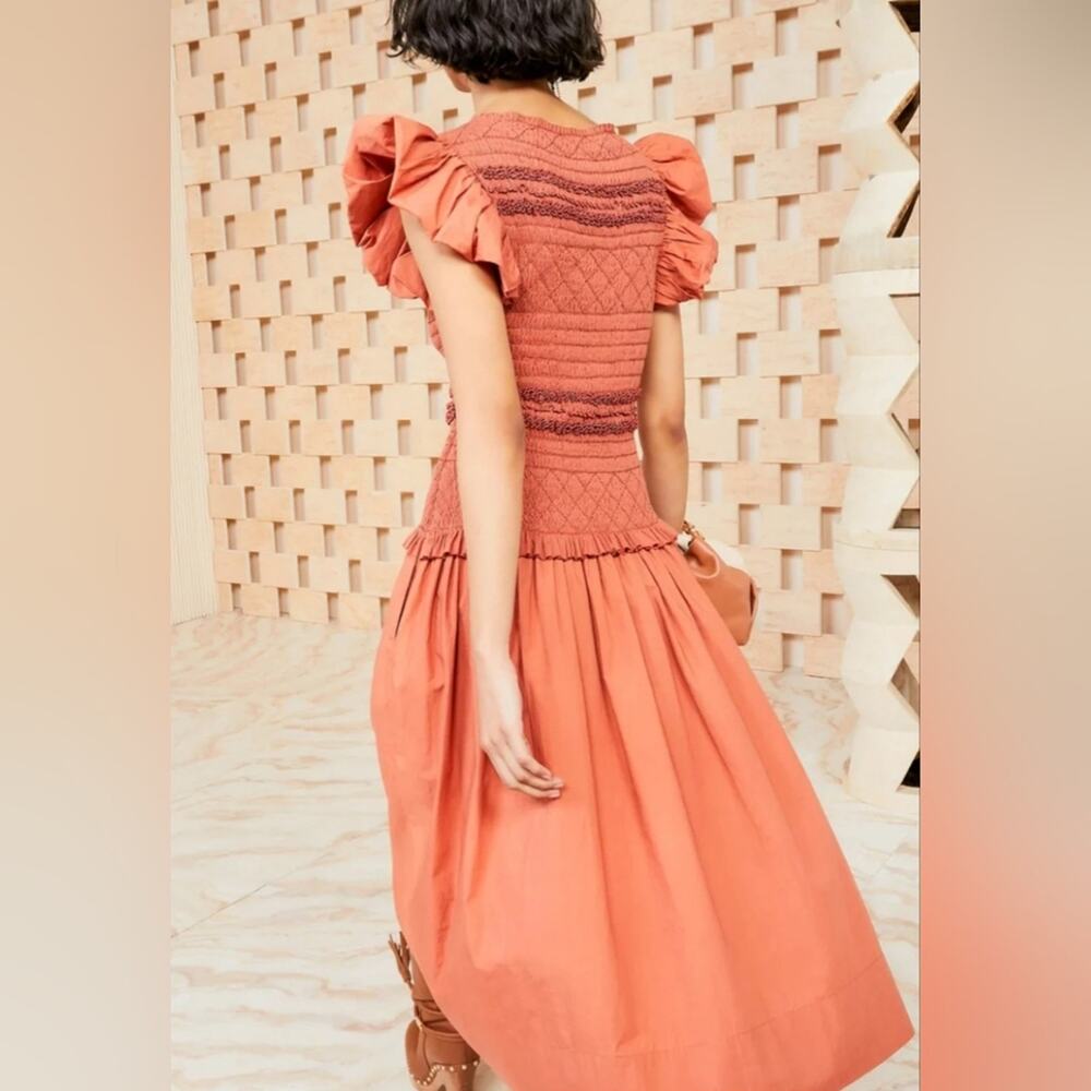 Ulla Johnson Clay Madeline Midi Dress 10 - Picture 2 of 14